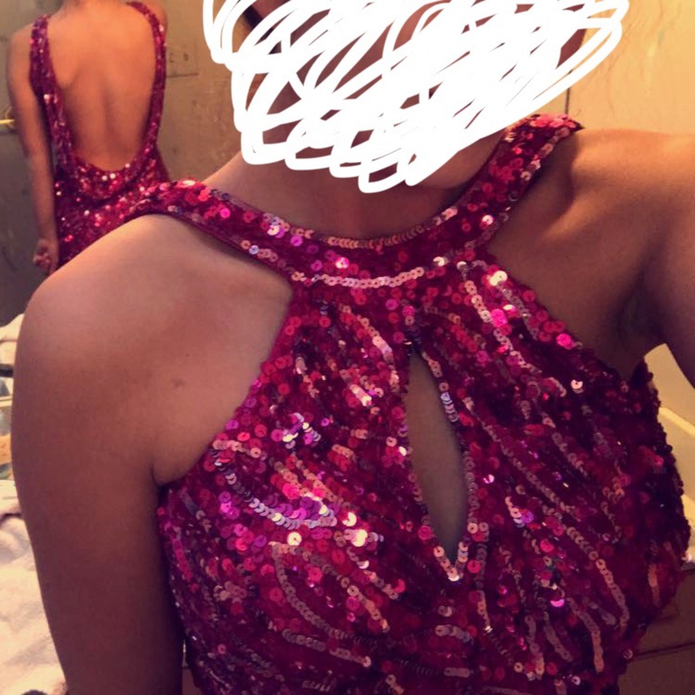 Pink prom gown